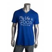Men's V Neck "Life Is Good" T-Shirt