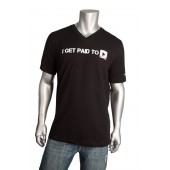 Men's V Neck "I Get Paid To Play" T-Shirt